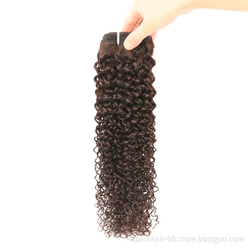 SPARK 10A Quality Remy Brazilian Kinky Curly Hair Bundles Hair Weave Single Bundles